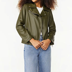 La mejor chaqueta de piel de oveja para mujer del fabricante, ropa larga de algodón transpirable de Color sólido con bolsillos para venta al por mayor - Product Image 1