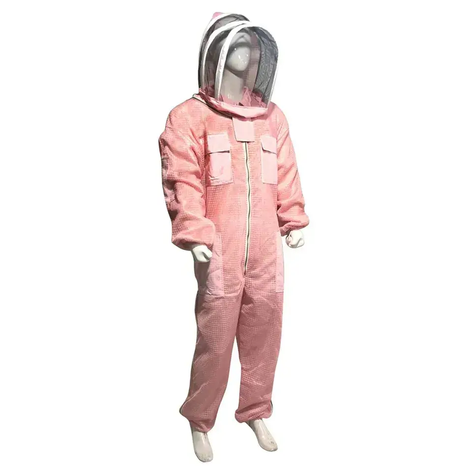 OEM New Trendy White New Arrival Premium Front Pockets Non-Woven Hooded Beekeeping Suits For Professional Bee Keepers