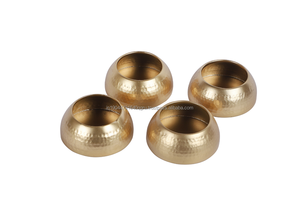 Juego de 4 macetas decorativas con forma de cuenco de oro martillado decorativas de gran venta - Product Image 4
