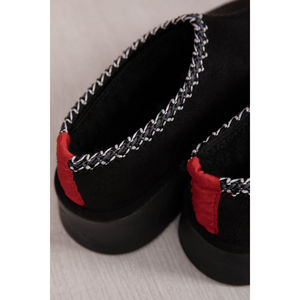 Botines Negros de Plataforma con Forro de Piel, Diseño Cálido e Impermeable, Altura al Tobillo, Cómodos y Modernos, Punta de Tela, PU/EVA/Goma - Product Image 2