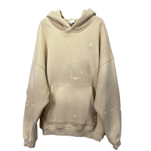 Sweat à capuche vintage lavé à l'acide pour hommes 100% coton lourd surdimensionné goutte épaule brodée Technique hiver sweat à capuche vierge - Product Image 5
