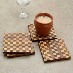 Sous-verres décoratifs en bois de style classique tendance pour la maison hôtel restaurant et décor casa sous-verre en bois pour utilisation caffe - Product Image 1