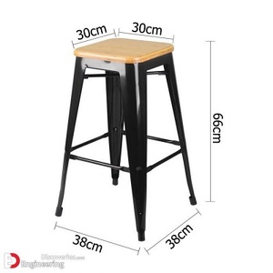 Taburetes de Bar Plegables de Hierro de Diseño Moderno Minimalista de Alta Calidad Japonesa, Ecológicos, Altos, para Uso en Escuelas y Apartamentos - Product Image 5