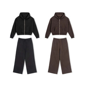 ชุดวอร์มสำหรับผู้ชายชุดวิ่งออกกำลังกายผ้าคอตตอนโพลีเอสเตอร์แบบเรียบระบายอากาศได้โลโก้ออกแบบได้ตามต้องการ - Product Image 6