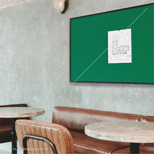 Home Wall Mounted Green <b>Fabric</b> <b>Board</b> Notice Bulletin <b>Pin</b> <b>Board</b> - Product Image 6