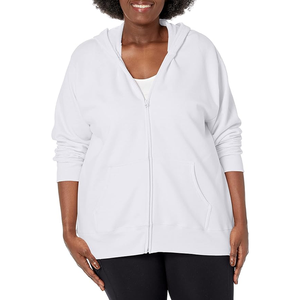 Streetwear mode Logo personnalisé coton à manches longues grande taille sweats à capuche pour femmes prix bon marché grande taille femmes pull à capuche - Product Image 1