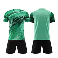 Seragam Sepak Bola Merah Hitam yang Dapat Disesuaikan, Jersey, Celana Pendek, Kit Anti-Bakteri, Cepat Kering, Pilihan Ukuran Besar - Cetak Digital Berkualitas Tinggi