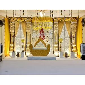 Décorations de mariage sri-lankiennes, aménagement de la scène de réception pour la cérémonie Shagun d'Inde du Sud, conception Manavarai, scènes de fête en Australie - Product Image 1