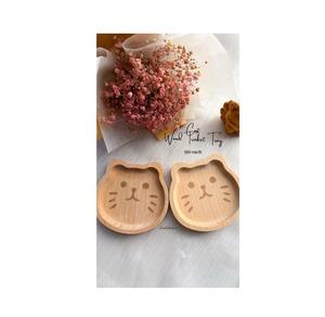 Plato de madera para gatos para restaurante, cena, plato de madera, forma redonda, nuevo diseño, plato de madera de tamaño personalizado - Product Image 1