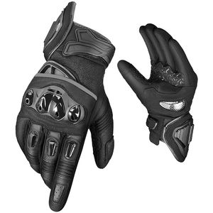 Vente chaude de haute qualité hiver grande taille gants de moto en cuir à doigts complets coupe-vent léger Protection UV écran tactile - Product Image 1