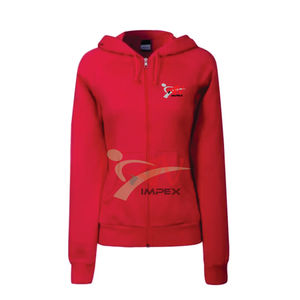 Alta calidad de impresión personalizada Logo Mujeres Cremallera Sudadera con capucha Material personalizado Flexible Mujeres Sudadera con capucha - Product Image 4