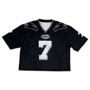 Venta al por mayor Retro Boxy Crop Jerseys Personalizado Fútbol Americano Streetwear Transpirable Oversized Personalizado Fútbol Americano Jersey - Product Image 6