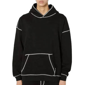 Pull à capuche élégant 100% coton sweat-shirt chaud personnalisable avec broderie imprimée adaptée aux commandes en gros de vêtements décontractés - Product Image 3