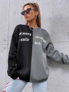 Conjunto de pantalones de chándal con capucha de lana transpirable de Invierno para mujer Nueva llegada Tallas grandes Patrón sólido Estampado Logo con capucha Servicio OEM - Product Image 4