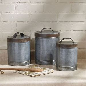 Juego de tarros de vela Vintage rústico, 2 materiales galvanizados, uso doméstico, decoración del hogar, jarra de vela - Product Image 3
