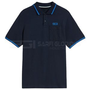 เสื้อโปโลเข้ารูปผู้ชายเสื้อ3D แขนสั้นแบบลำลองตัดสามมิติระบายอากาศได้ดีจากผู้ผลิต - Product Image 6