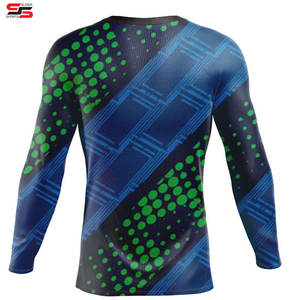 Mma Rash Guard Tops Rashguard Rash Guard Custom <b>Compression</b> <b>Shirts</b> for Men <b>Compression</b> <b>Long</b> <b>Sleeve</b> <b>Compression</b> <b>Shirt</b> Rash Guard - Product Image 2