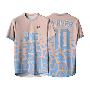 Camisetas de Fútbol Personalizadas para Hombre, 100% Poliéster, Transpirables, Antibacterianas, Ligeras, de Secado Rápido, Manga Corta - Product Image 6
