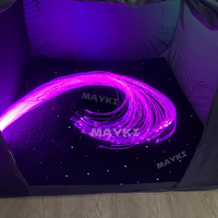 1X2M calmant LED fibre optique étoile tapis équipement de salle sensorielle LED fibre optique étoile tapis étoilés