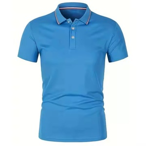 Polo d'été à manches courtes 100% coton pour hommes, confortable, couleur unie, respirant, anti-rides, Offre Spéciale uni - Product Image 1