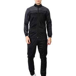 Winter Casual Plus Size Hooded Solid Heavyweight Two-Piece Tracksuit Set for Men with <b>Zip</b>-<b>Up</b> <b>Jacket</b> and Elastic Waist - Product Image 1