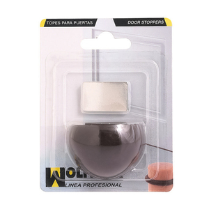 Butée de porte adhésive avec aimant, marron - Product Image 3