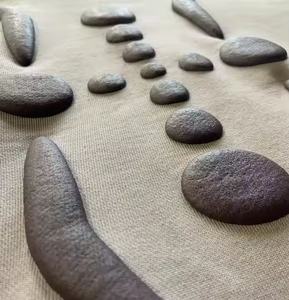 Poids lourd 100% coton sweat surdimensionné mode Streetwear sweat à capuche avant Logo tissu tricoté pour la saison d'hiver - Product Image 5