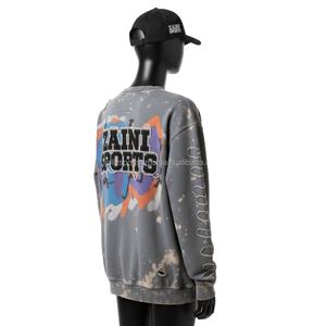 Sudadera lavada Vintage para mujer, sudadera de lana de algodón de gran tamaño, diseño de logotipo de chenilla personalizado desgastado, sudaderas transpirables para mujer - Product Image 5