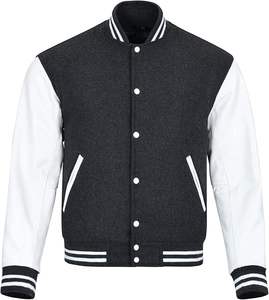 Blouson Bomber Décontracté Homme Printemps en Satin 100% Coton Imperméable Coupe-Vent Respirant Brodé Style Athlétique Universitaire En Promotion - Product Image 1