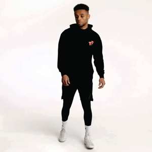 <b>Men</b> Clothes Factory Popular Hoodie Custom Heavyweight 100% Cotton <b>Black</b> Blank Fleece Pullover Hoodies Oversized <b>Men's</b> <b>Sweatshirt</b> - Product Image 2