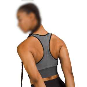 Soutien-gorge de sport respirant et anti-transpiration à maintien élevé avec logo frontal simple pour femme, idéal pour l'entraînement, le yoga, la gym et le fitness (vente en gros) - Product Image 6