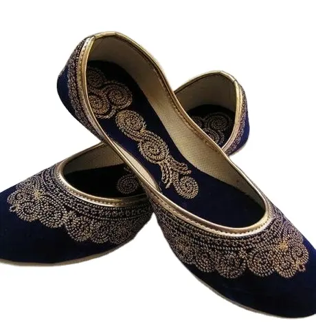 Premium kalite tüm renk mevcut/Khussa ayakkabı kadın kapalı düz hafif karışık renkler son şık kadın etnik