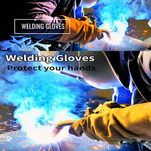 Công nghiệp Tig Hàn găng tay heatflect da và bông cho tay & cánh tay an toàn bảo vệ Găng tay da cho Tig sưởi ấm - Product Image 6