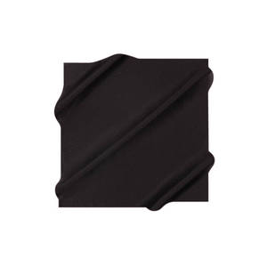 Écharpe carrée en soie noire vintage avec motif géométrique - Product Image 1