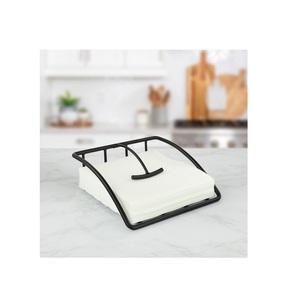 Classic Design Dead Matt <b>Black</b> Color Iron Napkin Holder With Home and Hotel Tabletop Decoration Indian Handmade - Product Image 2