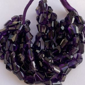 10 มม.14 มม.20 มม.สีม่วงธรรมชาติแอฟริกันอเมทิสต์ Faceted เกลือกอัญมณีลูกปัด Strand ทําเครื่องประดับสร้อยคอ Chunky เครื่องประดับ Fine - Product Image 4