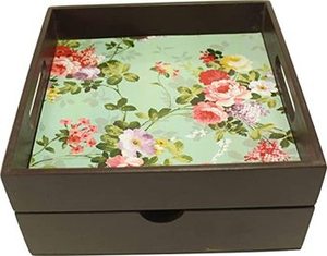 Bandeja de Servicio de Lujo con Diseño Meena, Bandeja de Madera Real Personalizada OEM para Iglesias, Fiestas y Cocinas, Confiable - Product Image 4