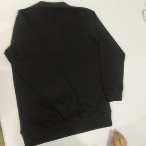 Sweat-shirt à col zippé pour homme, manches longues, couleur unie, décontracté, automne, polyester/coton - Product Image 6