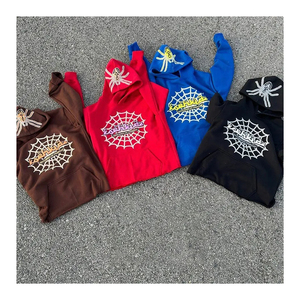 Survêtement OEM en coton 100%, ensemble sweats à capuche et pantalons de survêtement évasés LOGO personnalisé, ensemble sweat à capuche zippé et jogging - Product Image 5