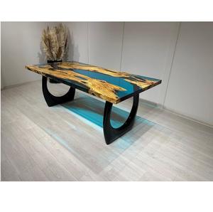 Table à manger en résine de qualité supérieure pour appartement de luxe, penthouse et maison contemporaine, disponible dans le monde entier - Product Image 3