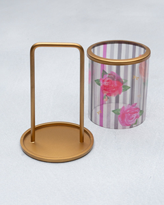 Nuevo diseño de hierro y cobre acabado vidrio transparente vela linterna Navidad votiva titular de los comerciantes instantáneos - Product Image 3