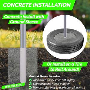 Juego de Tetherball para exteriores de servicio pesado con bola de poste portátil y cuerda para diversión familiar y juegos deportivos en el patio trasero - Product Image 5