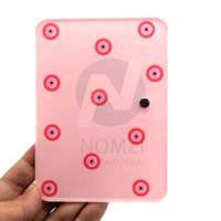 Nomzi International Wholesale Custom Logo Square Eyelash Extension Holder Pallet Trays for Glue Tool Glass Lash Tile Pink Custom