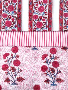 Manufacture Naturel Luxury Summer Wear Fabric Hand Block Printed 100% Cotton Lightweight Factory Rate Supplier - Product Image 2