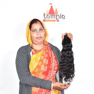 Double trame de machine de vague profonde manufacturée indienne non traitée traitée pour les femmes en noir extensions de cheveux humains de couleur naturelle - Product Image 1