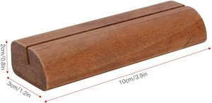 Wooden Business Card Note Clamp 5Pcs Wooden Business Card <b>Holder</b> <b>Photo</b> Display <b>Stand</b> Note Clamp Office Sign in Supplies - Product Image 2