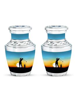 Mini urnas de Golf de nuevo diseño de Metal para cenizas humanas, hombres y mujeres adultos, urna pequeña para cenizas, urna de tamaño personalizado para adultos - Product Image 1