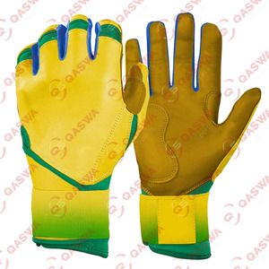 High Quality Long Cuff Lightweight Cowhide Leather Baseball Batting Gloves Hand Protection Softball Batting Gloves for Training - Product Image 5