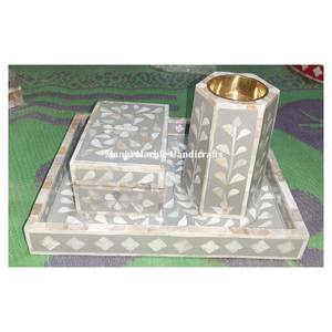 เตาบาโคอร์ผลิตภัณฑ์ที่มีประสิทธิภาพมากที่สุดทำด้วยมือจากวัสดุพลอยอินเลย์ของอินเดียใช้เป็นของขวัญ - Product Image 5