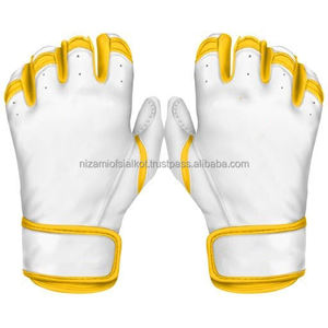 Guantes de bateo de béisbol de cuero Cabretta, puño corto, logotipo personalizado profesional de alta calidad, suministro transpirable, 2017 - Product Image 6